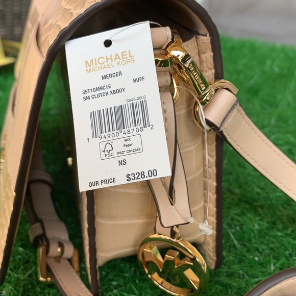 Michael Kors Mercer Sm clutch XBODY Buff - Picture 2 of 14